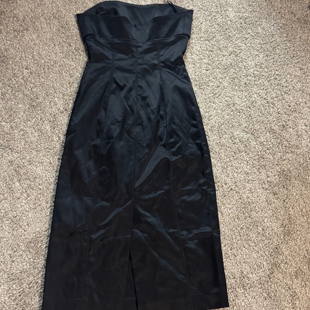 BEBE Strapless Satin Corset Dress